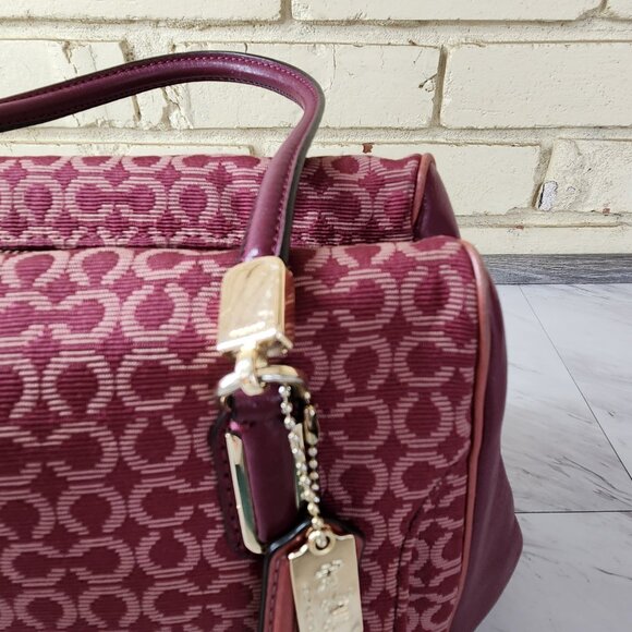 Coach Madison Madeline Op Art Needle Point Satchel Handbag Purse - Picture 9 of 16